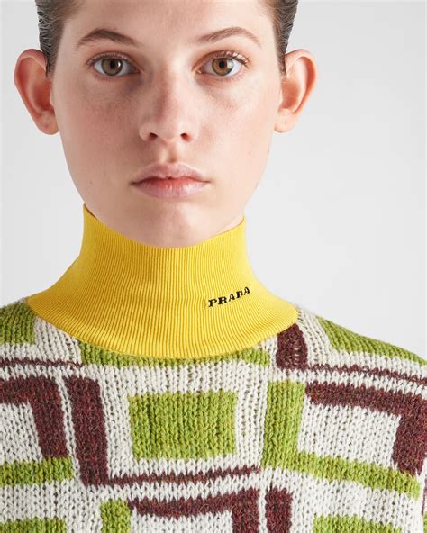 prada cardigan sweater|Prada turtleneck sweater.